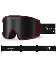 LECAGE Magnetic OTG Ski Goggles HD Anti Fog Snowboard Goggles Black & Red