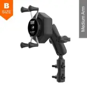 RAM Vibe-Safe Combination Brake/Clutch Reservoir X-Grip Phone Kit 1" Ball