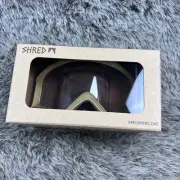 Shred Monocle Goggles Platinum Reflect Gold Ski Snowboard NEW in BOX