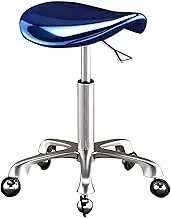 Saddle Stool w/Wheels Ergonomic Hydraulic Swivel Rolling Stool Height Adjustable for Clinic Dentist Beauty Salon Tattoo Home Office
