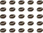 Samunshi® 25 Wall Tattoo Coffee Beans 2.91 x 1.92 cm Brown