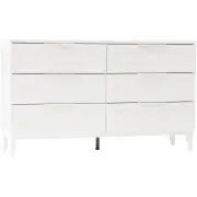 Stanley Modern Classic Wooden Chest Of 6-Drawers Dresser Storage Cabinet - White