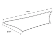 Wallaroo Square Shade Sail 3.6m x 3.6m - Sand AU Stock Premium Quality ✨
