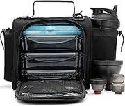 All Day Bag Set - Insulated Lunch Box/Travel Bag for Meal Prep - Everything Included, Keep Food Cold, Reusable