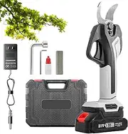 Electric Pruning Shears, Cordless Secateur Garden Scissors Tools with 1 Battery, Scissor Opening 2.5cm, Tree Branch Cutter, Pruner Shears for Gardening Branch Flowering Bushes Farm