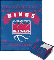 Northwest NBA Sacramento Kings Silk Touch Sherpa Throw Blanket, 50" x 60", Hardwood Classics
