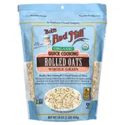 Bob's Red Mill, Organic Quick Cooking Rolled Oats, Whole Grain, 16 oz (454 g)