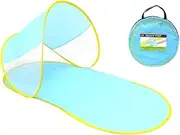 Generic Beach Shelter Face Head Shade Shadow Beach Center Small Tent Light Automatic for Camping -Picnick Summer Travel, Blue