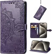 Compatible with Motorola Edge 30 Pro/Edge X30 Case,Compatible with Motorola Edge Plus 2022 / Edge+ 5G UW 2022 Wallet Card Slot Flip Magnetic Clasp Stand Cover Purple