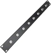 19 Inch Wireless Microphone Antenna Re-located Distribution, Front Panel for Multi-Antenna Install and Set-up on 1U EMI Cordless Sytem, 8 Bulkhead Adapter for BNC Antenna - RF Coaxial Cable Connecting