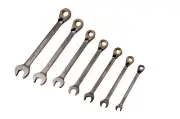Cr-V Reversible Two Way Ratchet Combination Ring Open End Spanner: 8-32mm