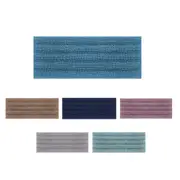 Chenille Bath Mat Runner Non Slip Thick Soft Stripe Design 119 x 43cm