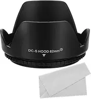 uxcell 82mm Camera Lens Hood, Reversible Flower Lens Hood Protector with Cleaning Cloth for Anti-Reflection Blocks Excess Sunlight to Reduce Lens Flare and Glare, Enhance Photography