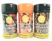 3 Wilton Halloween Sprinkles Mix Pumpkin Baking Cookies Decoration NEW SEALED