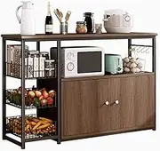 IMPREC Kitchen Shelf, Kitchen Furniture, Bakers Rack, Multi-Function Storage Cabinet Kitchen Cabinet Rack (Color : Bruin, Size : 100 x 30 x 80 cm)