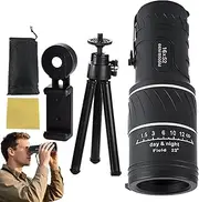 Monocular Telescope for Smartphone | Outdoor Handheld Monocular Telescope,Portable Lightweight Optical Device for Learning and Exploration, Hunting Hiking Camping Outdoor Activities