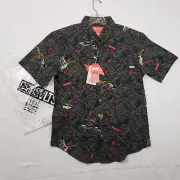 RSVLTS Kunuflex Short Sleeve Shirt Mens Small Budweiser King of Quacks New NWT