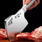 Stainless Steel Cleaver Knife Kitchen Beef Bone Chopping Butcher Chef Slicing 6"