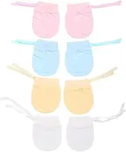 [Minkissy] Scratch Gloves Protective Mittens for Newborns Skin Friendly Design Stretchy Essential Items