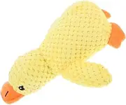 Mipcase Dog Toy Large Dog Squeaky Stuffed Animal Puppy Plush Funny Toy for Indoor Play Supports Active Biting and Play Yellow