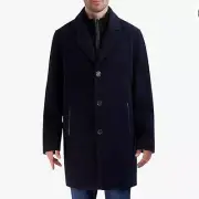 Cole Haan Wool Plush Car Coat - Navy Size XL