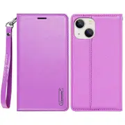 HANMAN Minuo Series For iPhone 15 Full Protection Leather Cover Wallet Stand Phone Case