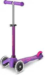 Micro Scooters Mini Deluxe LED 3-Wheel Kids Scooter - Pink