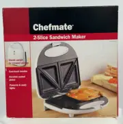 Chefmate 2-Slice Sandwich Maker - Brand New In Box