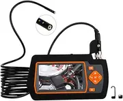 5.5mm Dual-Lens Industrial Endoscopes with 4.3 Inch IPS Screen 1080P High Definition Borescope Inspection Camera with 6 Adjustable s Lights IP67 Lens for Pipe Drain Sewer Plumbing Vent Sewer