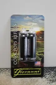 CORK POPS Giovanni Collection Wine Bottle Opener Gas Refills NEW