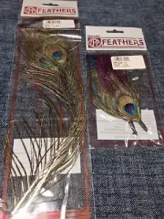 LOT OF 4 PCS PEACOCK FEATHERS MADE IN USA CRAFTS BY ZUCKER