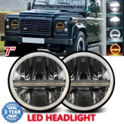 2x 7inch LED Headlights Hi/Lo Beam DRL Turn Lamps for Land Rover Defender 90 110