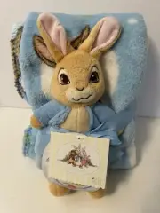 NEW Nickelodeon Peter Rabbit Bunny PLUSH & Baby BLANKET Throw Gift Set - B30