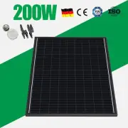 12V 200W Solar Panel Mono Fixed Home Boat Caravan Camping Power Battery Charging