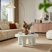 Julia White Round Coffee Table