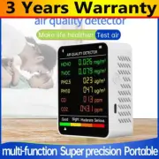 6-in-1 Air Quality Detector Wall Mounted Monitor for PM2.5 PM10 CO CO2 HCHO TVOC