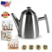 Sophisticated Loose Leaf Tea Infuser Teapot - 34 oz Dishwasher Safe Design