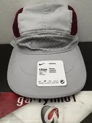 Nike Dri-Fit AeroBill Tailwind Running Cap BV2204-077 Gray Maroon Adult One Size