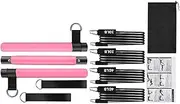 Tadill Resistance Band Bar Strength Training Heavy Duty Cardio Exercise Exercise Training Equipment Pilates Bar for Weightlifting, pink, emulsion