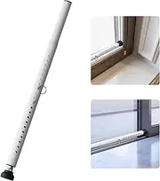 Sliding Door Security Bar,Adjustable 16.5" to 51" Sliding Door Lock & Window Security Bars,1 Inch Heavy Duty Security Door Stopper Jammer for Home,Patio,Apartment,Travel (White)