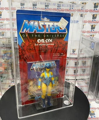 He-Man MOTU Evil Lyn Skeletor Warriors AFA CAS MOC 1983 Series 2 MATTEL CLEAR