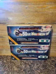 Vintage 50 Lite Halloween Set of 2 Boxes Indoor Outdoor Orange String Lights