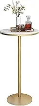 Marble Cocktail Bar Table, Kitchen Dining Table Conference Table Coffee Meeting Table, Bedside Table for Home Office Bistro Pub Furniture(Height 105cm/3.4ft)
