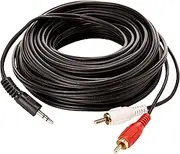 Microconnect 3.5mm 2xRCA 10m Gold AUDLC10G Male - Male Black -