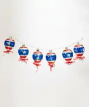 Mercury Glass Americana Balloon LED 4th of July Garland 41"