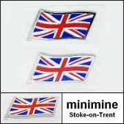 Classic Mini Union Jack Flag Badge PAIR MG Car Genuine Rover British Jag Triumph