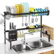 Over The Sink Dish Drying Rack Adjustable Length (25-33in)