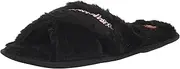 Washington Commanders Script Wordmark Faux Fur Cross Slide - Womens