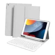 Keyboard Case for iPad 9th/8th/7th Generation (10.2 Inch, Gray