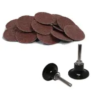 25 2" Roloc A/O Quick Change Sanding Disc 80 Grit and Mandrel Disc Holder